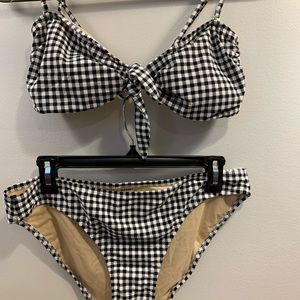 Old navy black and white checked bikini